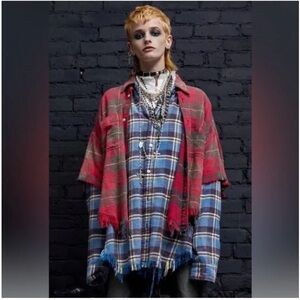 R13 Plaid Double Layer Flannel Shirt!!!